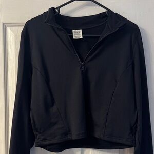 Victoria's Secret Black Crop Top polyester XL